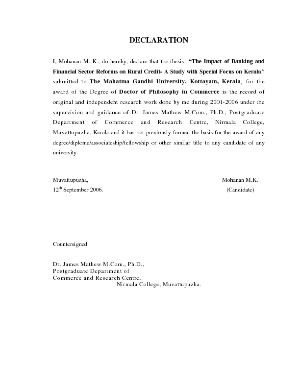 Thesis on banking sector in india